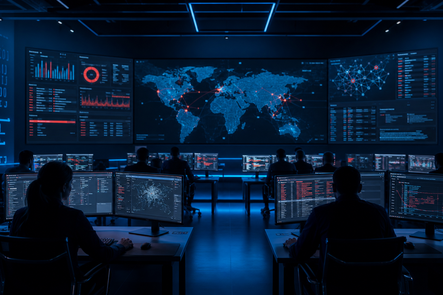 Centro de operaciones de seguridad con monitoreo SIEM en tiempo real